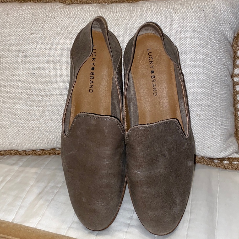 Lucky Brand Taupe Loafers 9.5